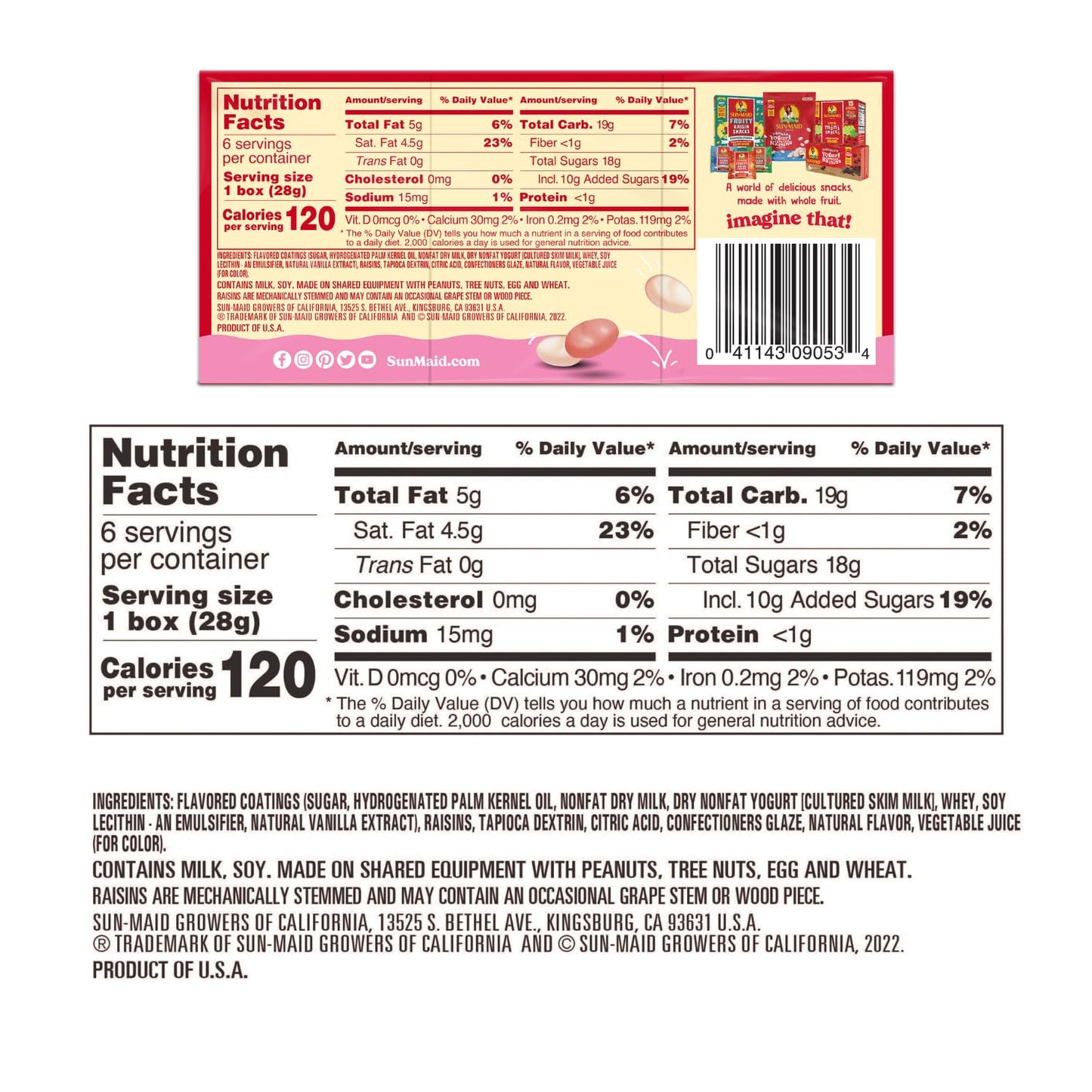 Sun-Maid Strawberry & Vanilla Yogurt Coated Raisins