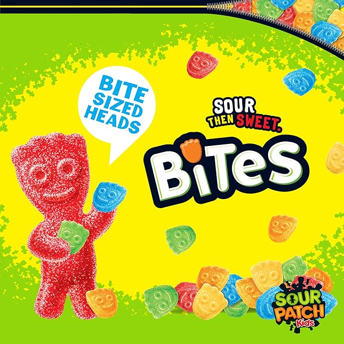 SOUR PATCH KIDS Bites Soft & Chewy Candy Tube